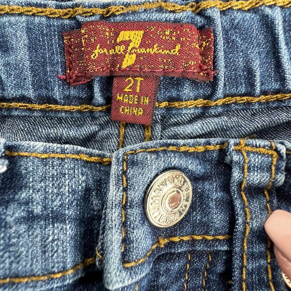 Toddler Girls 7 for all Mankind Skinnies Jeans 2T - Picture 2 of 5